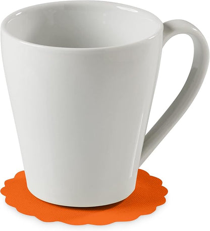 Disposable Orange Paper Coasters for Drinks, 3.5 Inch Round Coasters for Bar, Cocktail, Beverage, Wine Or Event, 500 Pack Bulk