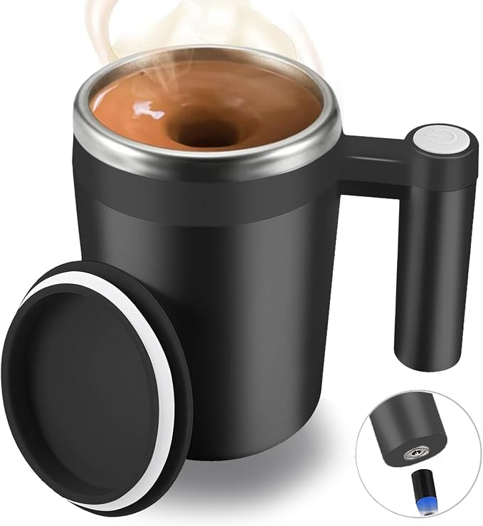 Self Stirring Mug, Rechargeable Auto Magnetic Coffee Mug by FCSWEET