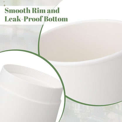 Mifoci 50 Pack 22 oz Disposable Paper Coffee Cups, Travel Cold Cups Bulk - Image 4