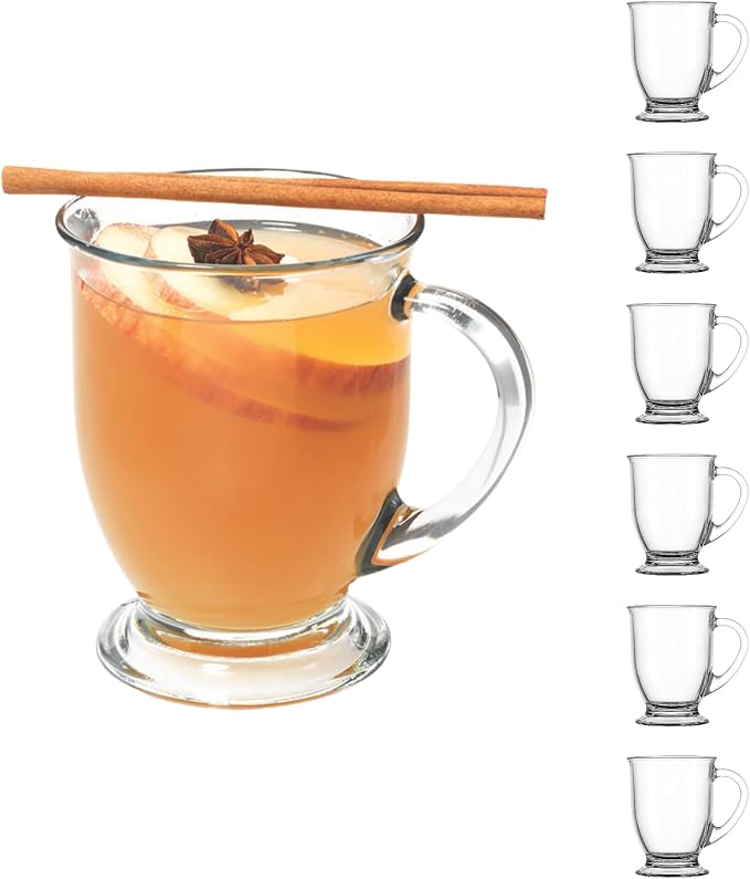 Anchor Hocking Café Glass Coffee Mugs, 16 oz by AnchorHocking