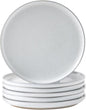 Ceramic Dinner Plates Set of 6,Stoneware 10 Inch,Microwave,Dishwasher and Oven Safe,Porcelain Dessert Plates for Pasta,Salad and Steak,Christmas Gift,Dish for Kitchen,Scratch Resistant,White