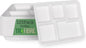 5 Compartment Plates, 100% Natural Disposable Biodegradable Plates, Lunch Trays for Cafeteria, Food, Meals, Dinner, Bulk, 10.35x8.35 Inch,125 Pack