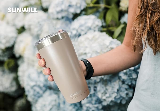 SUNWILL Travel Coffee Tumbler 20 oz, Insulated Mug - Image 7