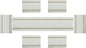 PIGCHCY Luxurious Placemats and Table Runner Set, Stylish Durable Placemats Set of 6 for Home Wedding Hotel Decoration (Beige White)
