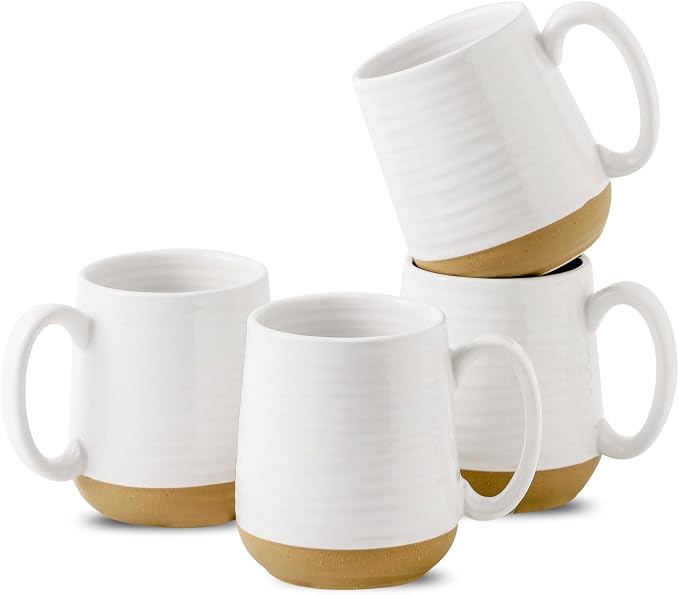 HASENSE Coffee Mugs Set of 4, 15oz Ceramic Coffee Cups by Hasense