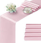 Manyshofu Blush Pink Satin Table Runner 12x72 by Manyshofu