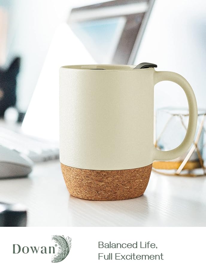 DOWAN Coffee Mugs Set of 2, 15 OZ Ceramic Mug - Image 2
