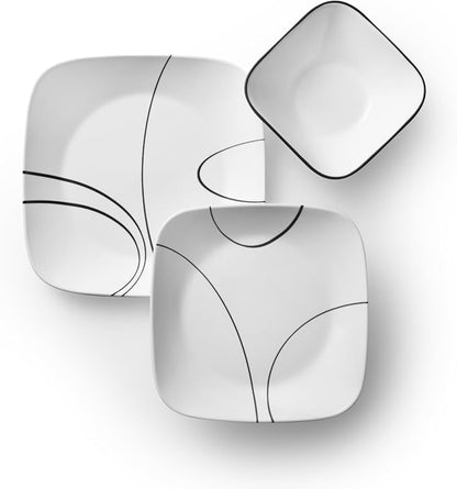 Corelle 18-Piece Service for 6 Dinnerware Set Triple Layer Glass and Chip - Image 5