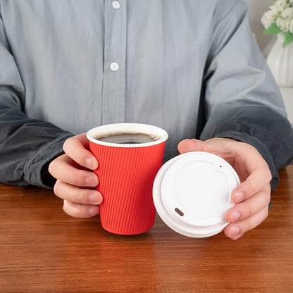 Restaurantware Coffee Cups 500 Pack of 12 oz Ripple Wall Insulated Coffee Cups - Image 5