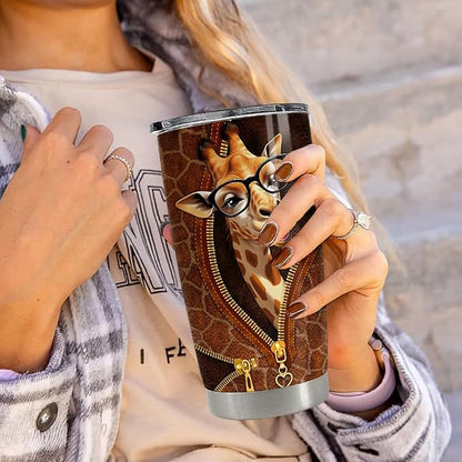 SANDJEST Giraffe Tumbler 20oz Stainless Steel Insulated Coffee Travel Mug Cup - Image 7