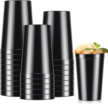 Mifoci 24 Pcs Stadium Plastic Cups Blank Reusable Drink Tumblers Bulk Stackable by Mifoci