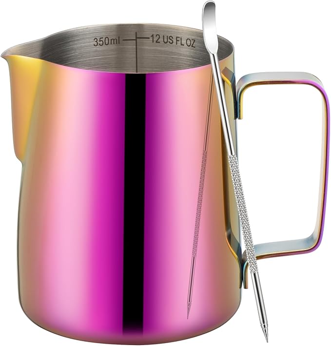 Amrules Milk Frothing Pitcher, 12 oz Milk Frother Cup by Amrules