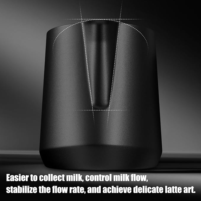 Handleless Milk Frothing Pitcher Stainless Steel Steamer Cup - Image 6