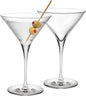 NUDE Vintage Set Of 2, Crystal Martini Glasses 9.75 oz, Lead-Free, Perfect for Drinking Martini, Margarita, Coctail, Glassware for Home