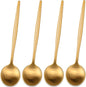 5.1 Inches Satin Gold Coffee&Tea Spoons, Small Demitasse Spoon, Mini Spoons by DEHOVKitchen