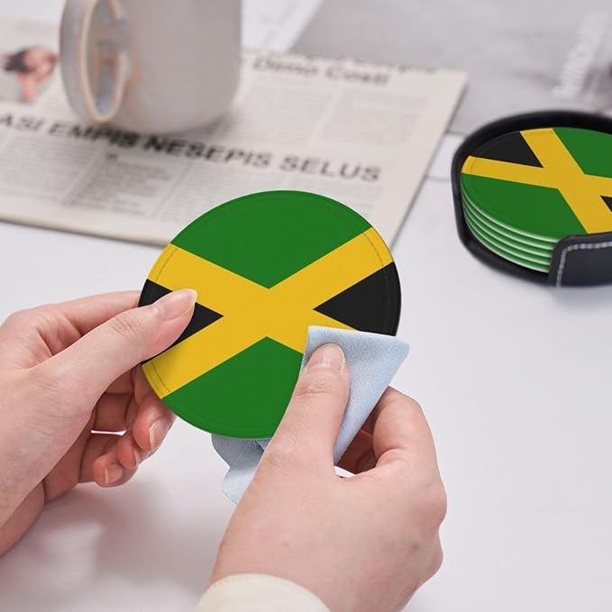 Jamaican Flag Coasters for Drinks - Image 5