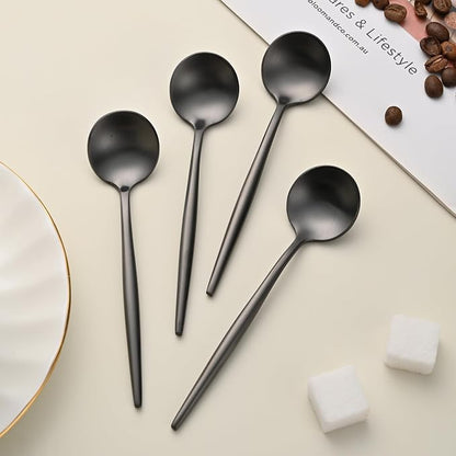 5.1 Inches Satin Black SS18/10 Teaspoon, Small Tea Spoon, Espresso Spoon - Image 5