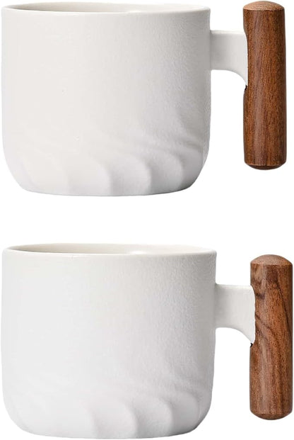 Zurucily Porcelain Espresso Cups Set of 2, Small Tea Cups, 2 oz Ceramic by zurucily