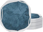 UMIRRO Absorbent Felt & Silicone Drink Coasters Set of 4, Teal Blue | Leakproof by Umirro