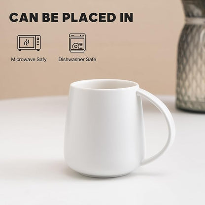 Eyoriza 15Oz Matte Ceramic Coffee Mug, Big Handle, Microwave and Dishwasher Safe - Image 4