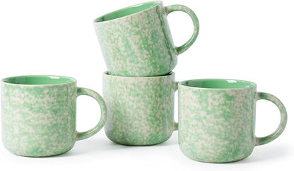 MONITO 12 OZ Coffee Mugs Set of 4, Modern Ceramic Coffee Mugs Set by MONITO