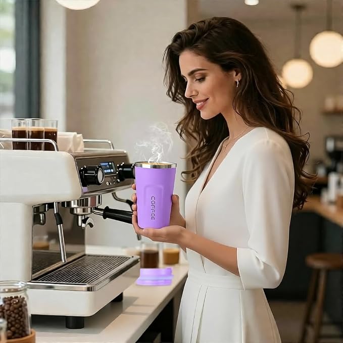 SPLMIFA Travel coffee mugs leak-proof, reusable coffee cup - Image 6