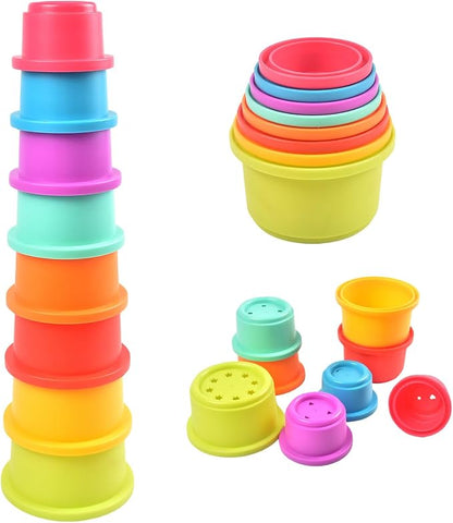 Baby Stacking Nesting Cups Toys, Baby Toys 6 to 12 Months, Montessori Toys by CosawayUS