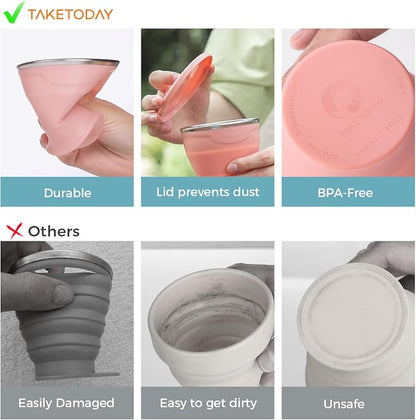 TakeToday Collapsible Cup 8 oz, Foldable - Image 2