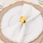 Efavormart 4 Pack | Shiny Gold Metal Scroll Wrap Cuff Band Napkin Rings by efavormart