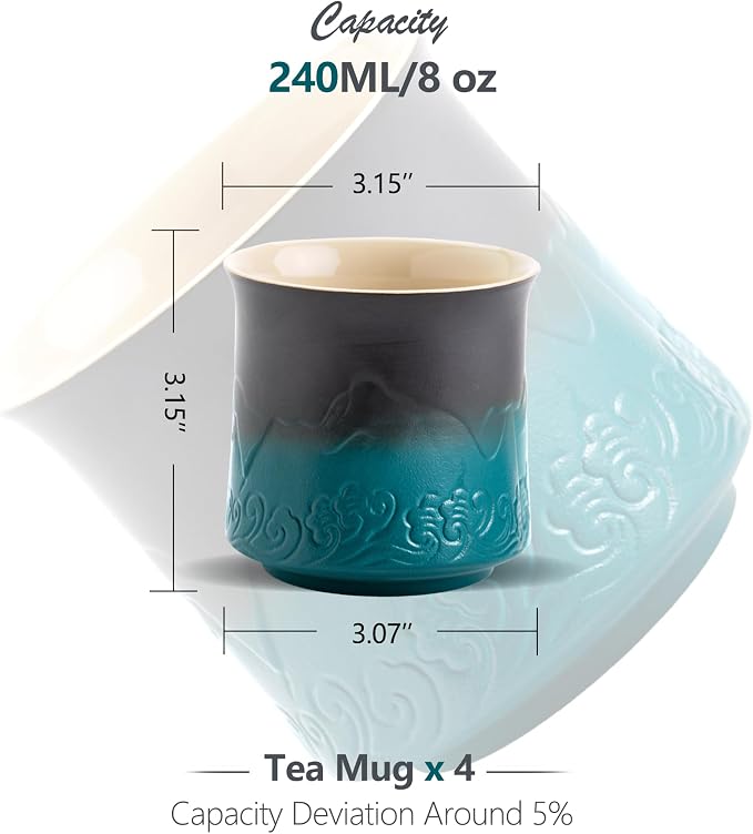 ZENS Japanese Tea Cups Set of 4 - Image 6