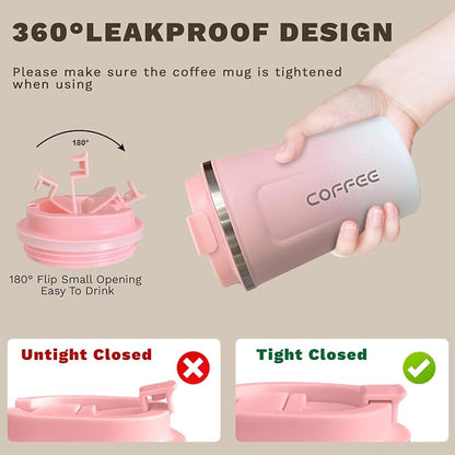 SPLMIFA Travel Coffee Mug Leak-Proof, Reusable Coffee Cups - Image 5