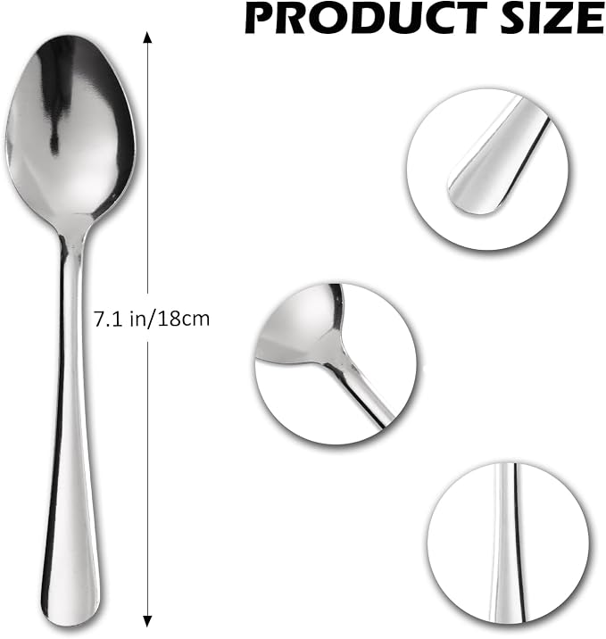 Windsor 36-Pcs Stainless Steel Dinner Spoons, Metal Spoons - Image 2