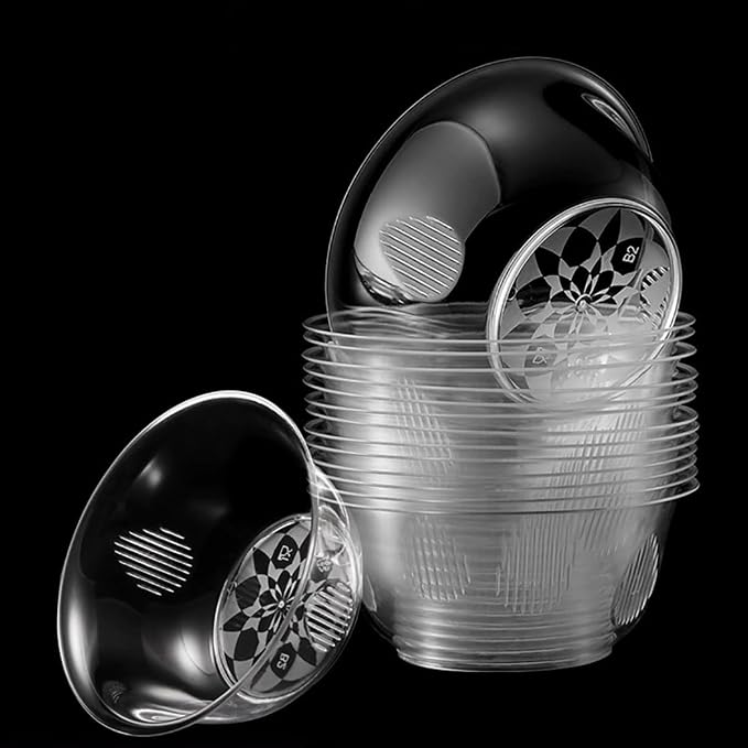 MOACOCK 100 Pack Small Clear Plastic Bowls, 8oz Hard Disposable Salad Bowls - Image 7