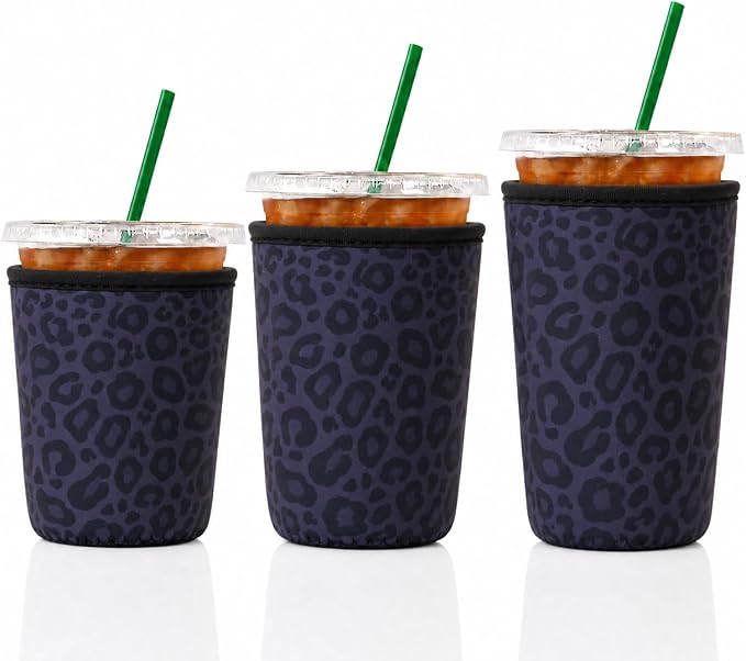 Cobetech Iced Coffee Sleeve Reusable, 3 Pack Neoprene Coffee Cup Sleeves by Unknown