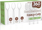 360pc 6.8" Clear Plastic Spoons Heavy Duty by Dipoo