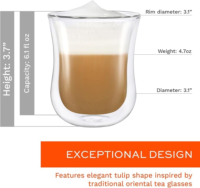 Stölzle Lausitz Set of 2 Coffee 'N More Espresso Cups. Coffee Cups, Double - Image 5