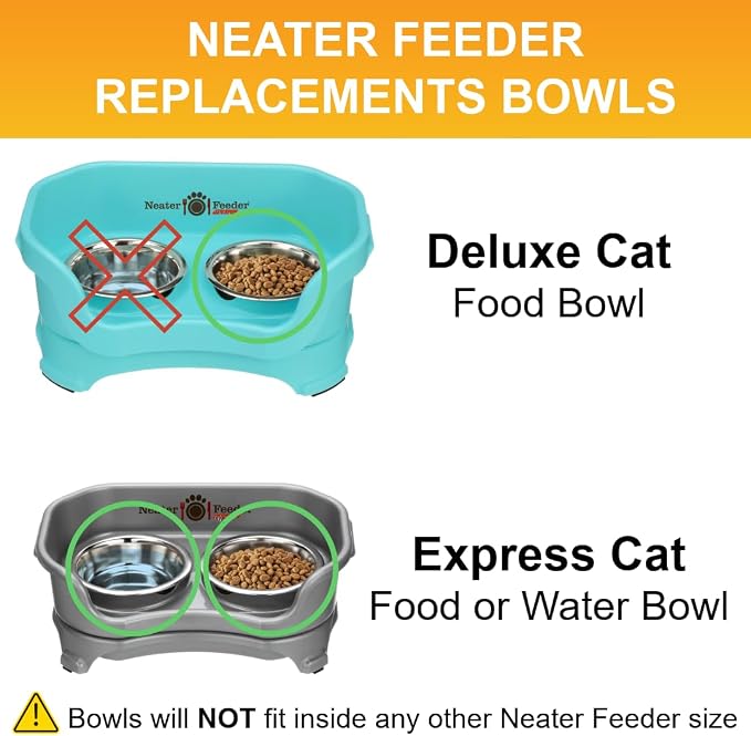 Neater Pet Brands 1 Cup Shallow Stainless Steel Cat Bowls, 1 Single Neater - Image 4