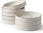 famiware Star 8.25" Pasta Bowls Set of 8, Bowl Plates, Salad Bowls by Famiware