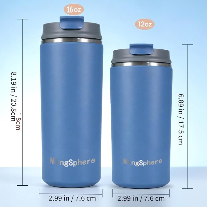 16oz Insulated Stainless Steel Coffee Cup - Image 6