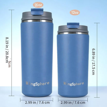 16oz Insulated Stainless Steel Coffee Cup - Image 6