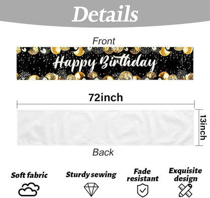 Happy Birthday Table Runner, Table Runners 72 Inches Long | 1920s Birthday - Image 6