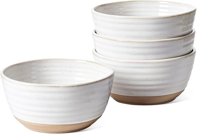 LE TAUCI Cereal Bowls Set of 4, Ceramic Soup Bowl 28 oz, Stoneware Kitchen Bowl by LETAUCI