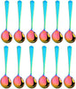 Broth Round Spoon Set, 12-Piece Reusable Stainless Steel Dinner Table Cereal by BISDARUN