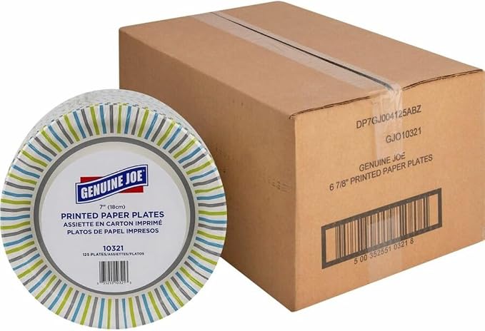 Genuine Joe Printed Paper Plates by GenuineJoe