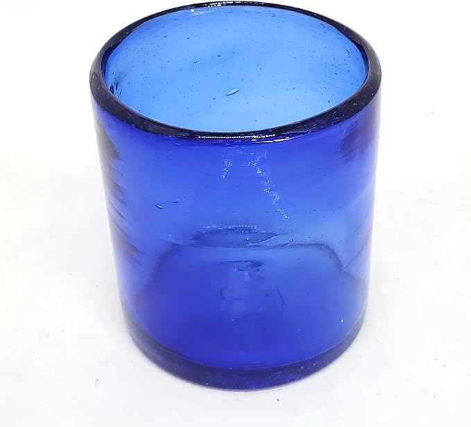 Solid Cobalt Blue 9 oz Short Tumblers, Recycled Glass, Toxin-Free - Image 4