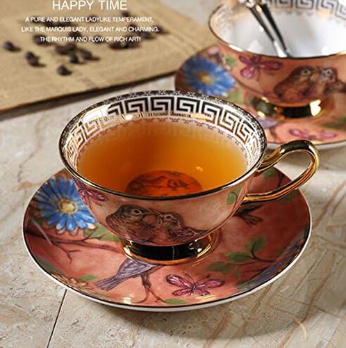 YBK Tech Euro Style Cup& Saucer Set Art Bone China Ceramic Tea Coffee Cup - Image 4
