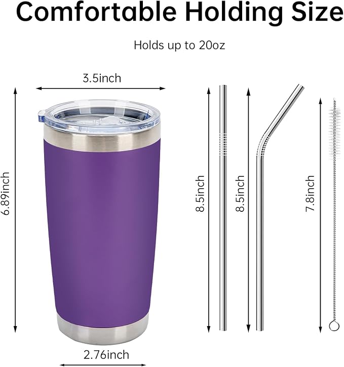 IEOVIEE 32 Pack 20oz Stainless Steel Insulated Bulk Tumblers - Image 3