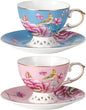 KAMMAK Tea Cups and Saucers Set of 2, Fine Bone China Coffee Cups, GH019 | by KAMMAK