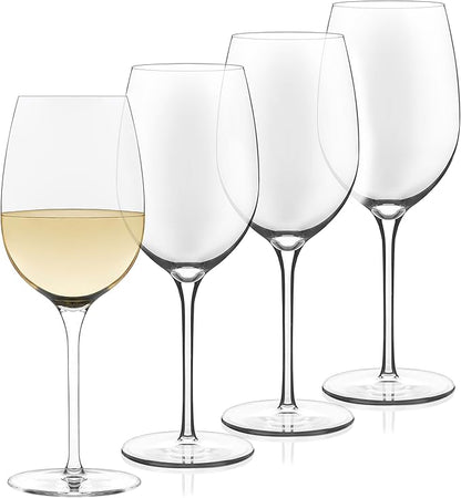 Libbey Signature Kentfield Estate All Purpose Wine Glasses Set of 4, Long Stem Wine Glasses for Red and White Wine, Perfect Glass Goblet Gift Set