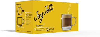 JoyJolt Haven Stackable Double Wall Glass Mugs, Double Wall Glass Coffee Cups - Image 9
